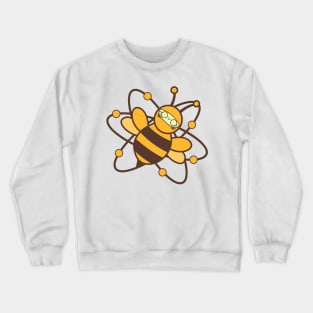 glasses lazy atomic bee funny character Crewneck Sweatshirt